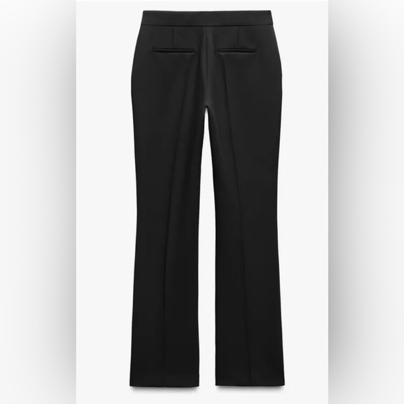 Zara Size Medium Low Waisted Flared Black Dress Pants - Picture 1 of 7